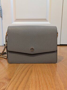 Tory Burch Robinson Convertible Coated Saffiano Leather Shoulder Bag